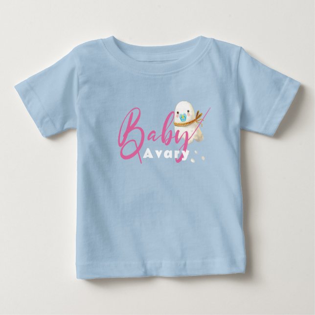 Camiseta De Bebé Blue Cute Baby Ghost Pacifier Scarf Boo (Anverso)