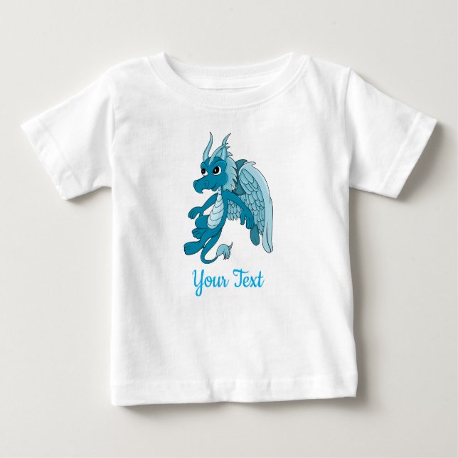 Camiseta De Bebé Blue Dragon Cartoon Baby T-Shirt (Anverso)