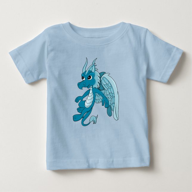 Camiseta De Bebé Blue Dragon Dibujo Animado (Anverso)