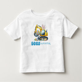 Camiseta De Bebé Blue Easter Eggs-Cavator Bunny