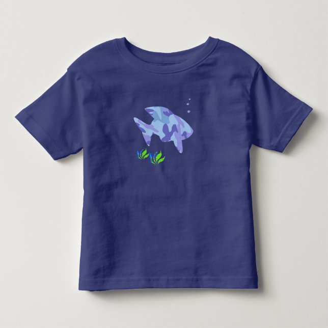 Camiseta De Bebé Blue Fish Toddler Shirt (Anverso)