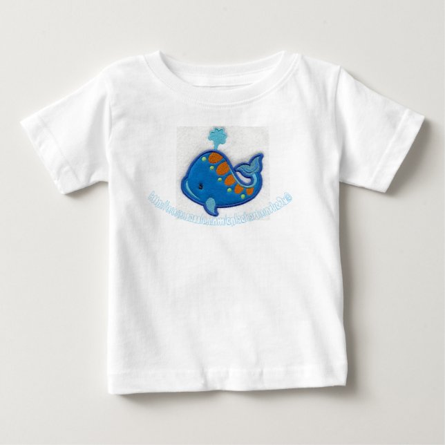 Camiseta De Bebé "Blue Fishy" (Anverso)