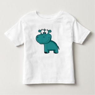 Camiseta De Bebé Blue Happy Hippo