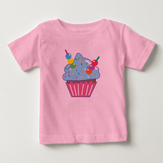 Camiseta De Bebé Blue Hawaii CUPCAKE (Anverso)