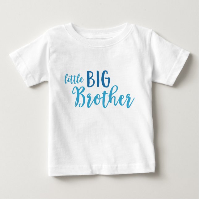 Camiseta De Bebé Blue Little Big Brother Toddler Long Sleeve Tee (Anverso)