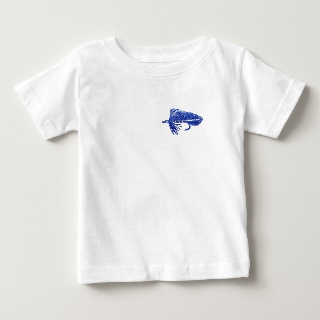 Camiseta De Bebé Blue Matuka streamer fly fish, fly tying art (Anverso)
