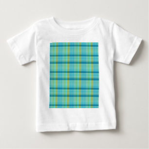 Camiseta De Bebé Blue Plaid by Shirley Taylor