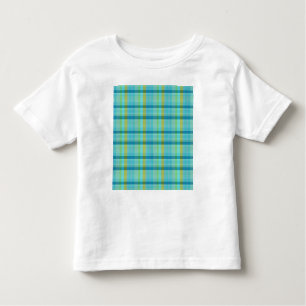 Camiseta De Bebé Blue Plaid by Shirley Taylor
