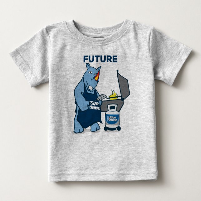 Camiseta De Bebé Blue Rhino "Future Griller" (Anverso)