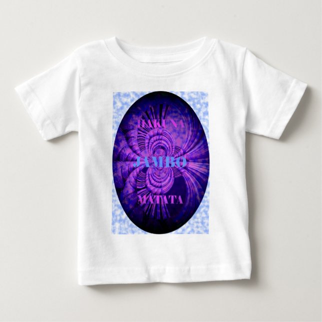 Camiseta De Bebé Blue Sky Hakuna Matata Kenya Giraffe Articulación  (Anverso)