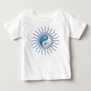 Camiseta De Bebé Blue Starburst Yin Yang