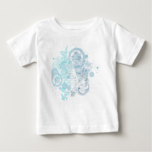 Camiseta De Bebé Blue Swirls