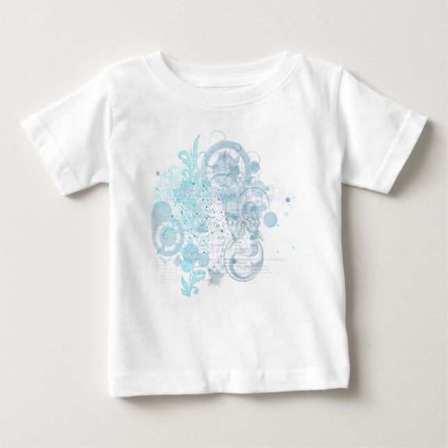 Camiseta De Bebé Blue Swirls (Anverso)