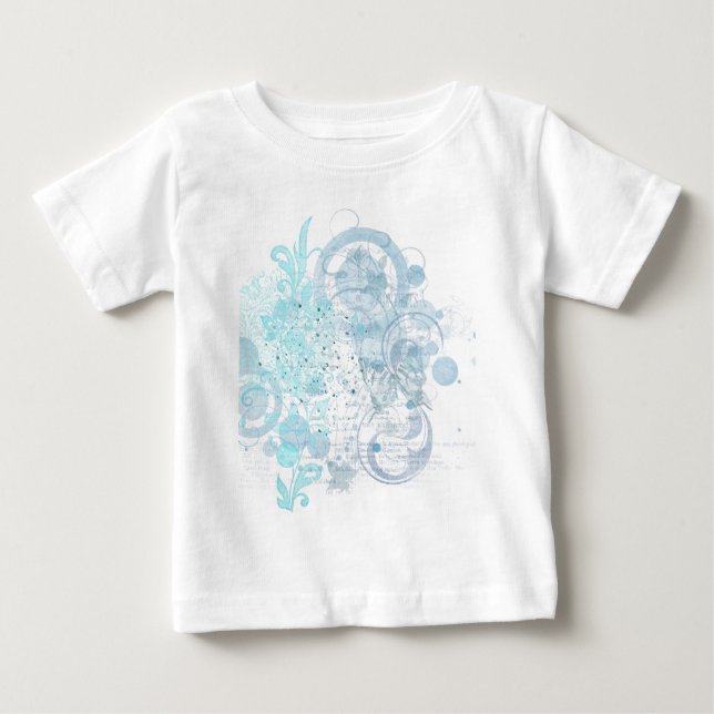 Camiseta De Bebé Blue Swirls (Anverso)