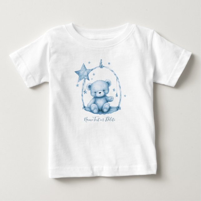 Camiseta De Bebé Blue Teddy Bear Baby T-Shirt (Anverso)