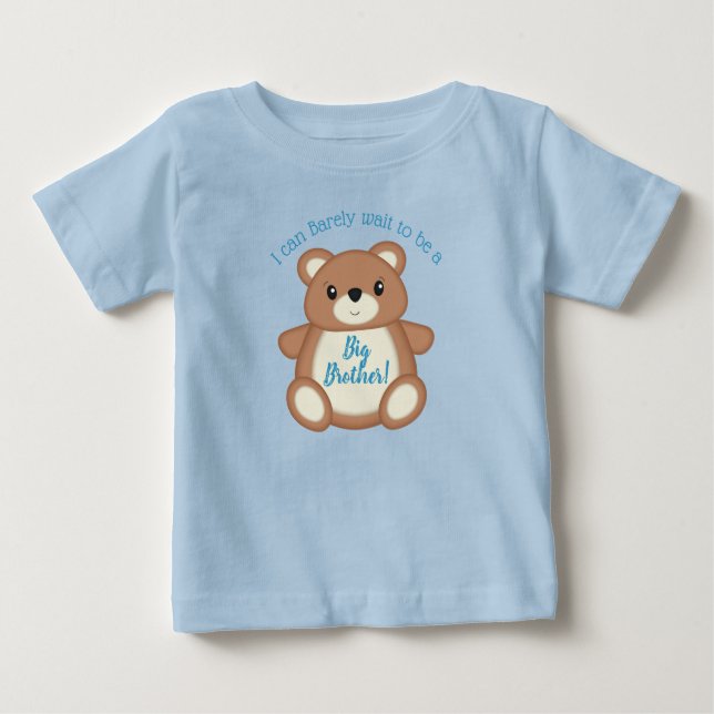 Camiseta De Bebé Blue Teddy Bear Gran Hermano (Anverso)