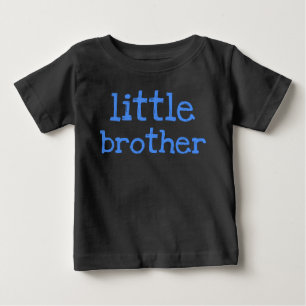 Camiseta De Bebé Blue Text Little Brother