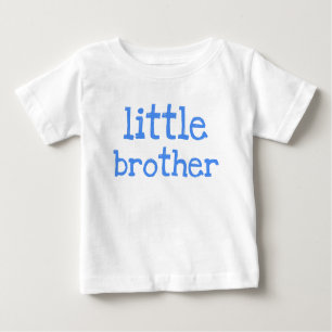 Camiseta De Bebé Blue Text Little Brother