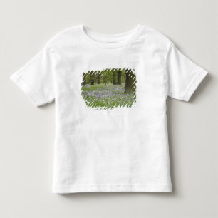 Camiseta De Bebé Bluebells y robles en primavera, Pequeña Hagley