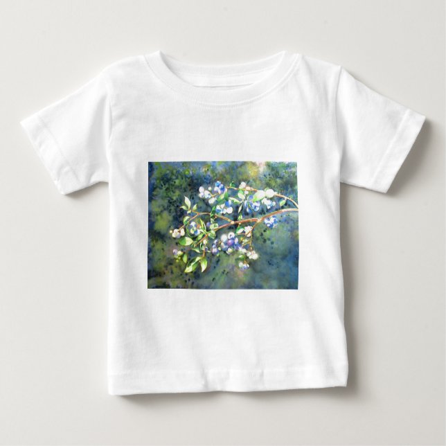 Camiseta De Bebé Blueberries, fruta romántica (Anverso)