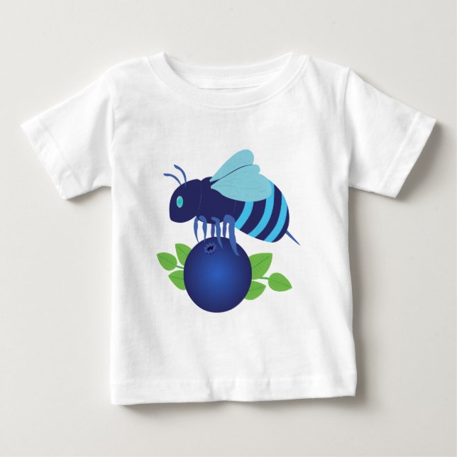 Camiseta De Bebé Blueberry Bee (Anverso)
