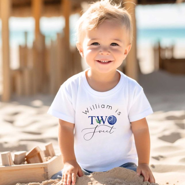 Camiseta De Bebé Blueberry Dos dulces dulces de cumpleaños (Subido por el creador)