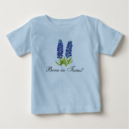 Camiseta De Bebé Bluebonnets acuarela Floral Boy Baby