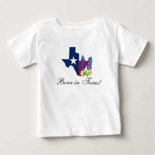 Camiseta De Bebé Bluebonnets acuarela Floral Boy Baby