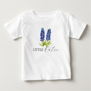 Camiseta De Bebé Bluebonnets Texas acuarela Bebé Floral