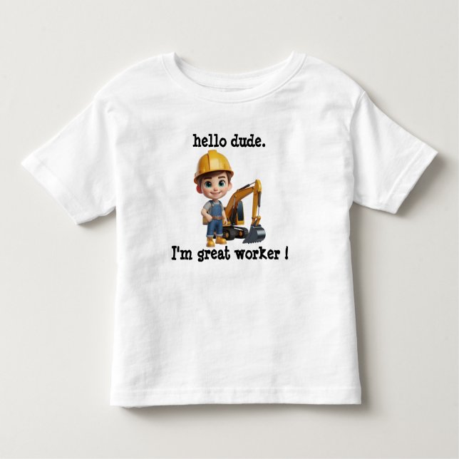 Camiseta De Bebé Bob el constructor hola clase construcción (Anverso)