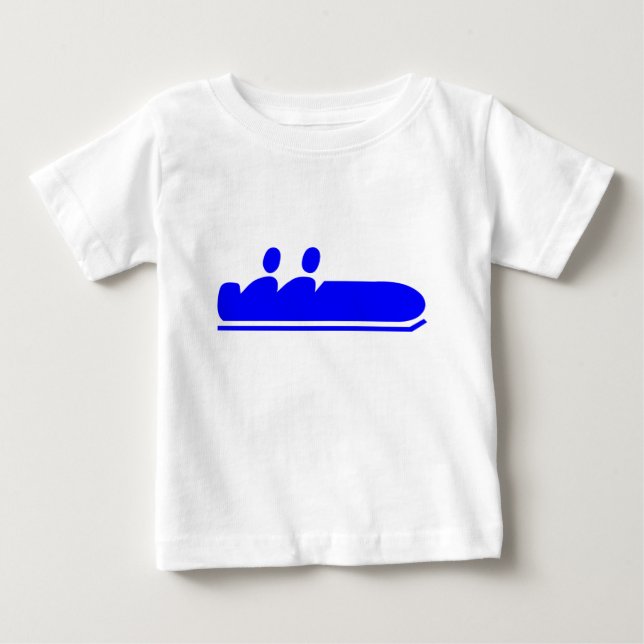 Camiseta De Bebé Bobsled - Azul (Anverso)