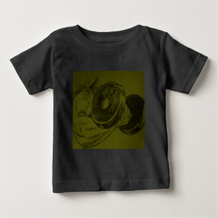 Camiseta De Bebé Boceto a lápiz de fitness para culturismo