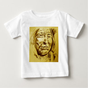 Camiseta De Bebé Boceto a lápiz del jefe indio