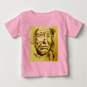 Camiseta De Bebé Boceto a lápiz del jefe indio