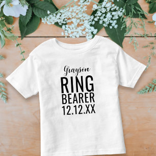 Camiseta De Bebé Boda  de bebe en anillo