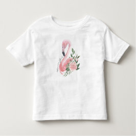 Camiseta De Bebé Boda de Flor Rosa Flamingo