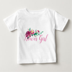 Camiseta De Bebé Boda Flor Ruffle Tee Estilo Rústico