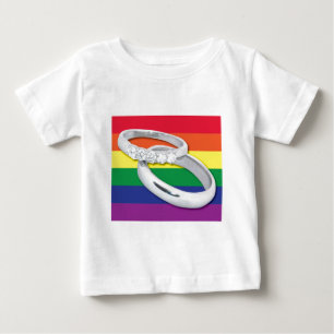 Camiseta De Bebé Boda lesbiana gay