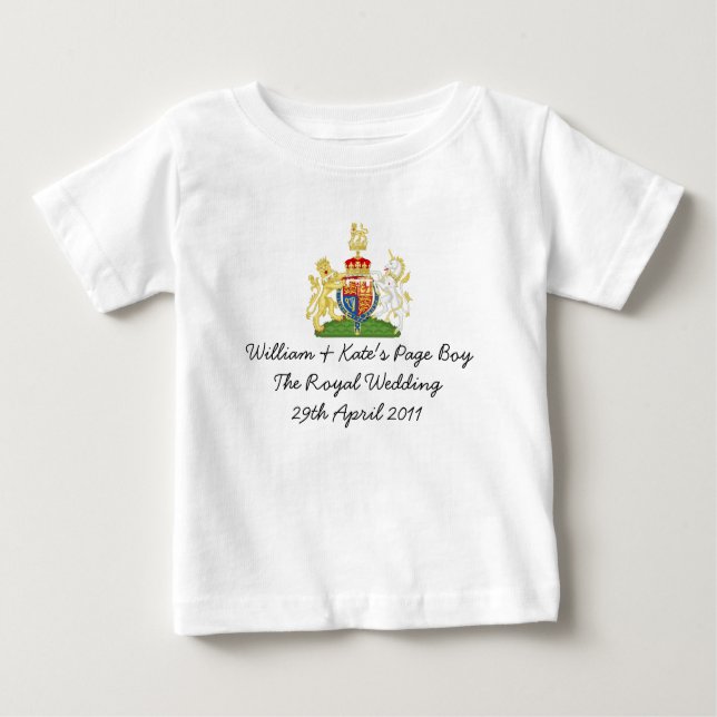 Camiseta De Bebé Boda Real Británico divertido "Page Boy" recuerdo  (Anverso)