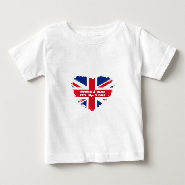 Camiseta De Bebé Boda Real - Kate & William (Anverso)