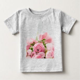 Camiseta De Bebé Boda romántico Amor Flor rosa suave Bouquet