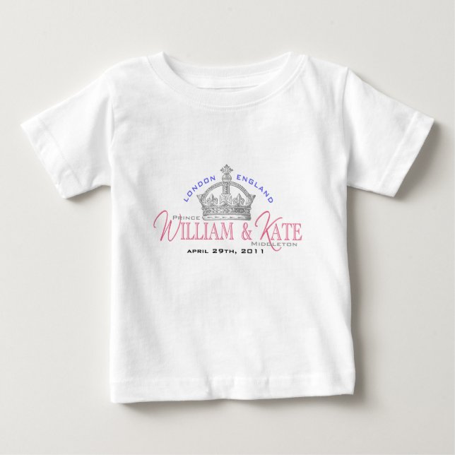 Camiseta De Bebé Boda William & Kate Royal (Anverso)