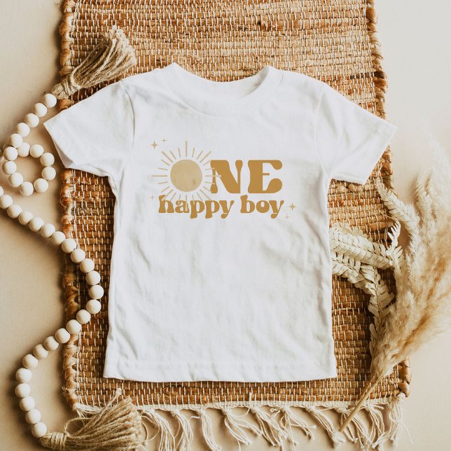 Camiseta De Bebé BODHI Boho Sol Un Niño Feliz Cumple 1 (Subido por el creador)