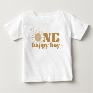 Camiseta De Bebé BODHI Boho Sun One Happy Boy Primer cumpleaños
