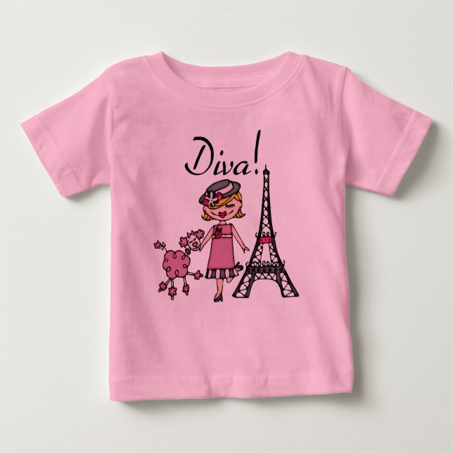 Camiseta De Bebé Body de Bebé Blond Hair Diva Baby Tutu (Anverso)