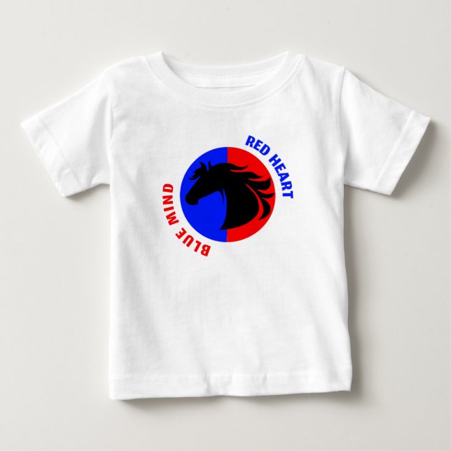 Camiseta De Bebé Body de bebé Red Heart Blue Mind (Anverso)