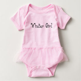 Camiseta De Bebé Body de Bebé Tutú Tipografía Chica de Invierno