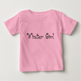 Camiseta De Bebé Body de Bebé Tutú Tipografía Chica de Invierno