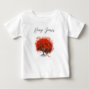 Camiseta De Bebé Body de manga corta Baby Red Tree Wedding