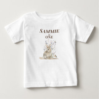 Camiseta De Bebé Body Personalizado de Conejo para 1er Cumpleaños